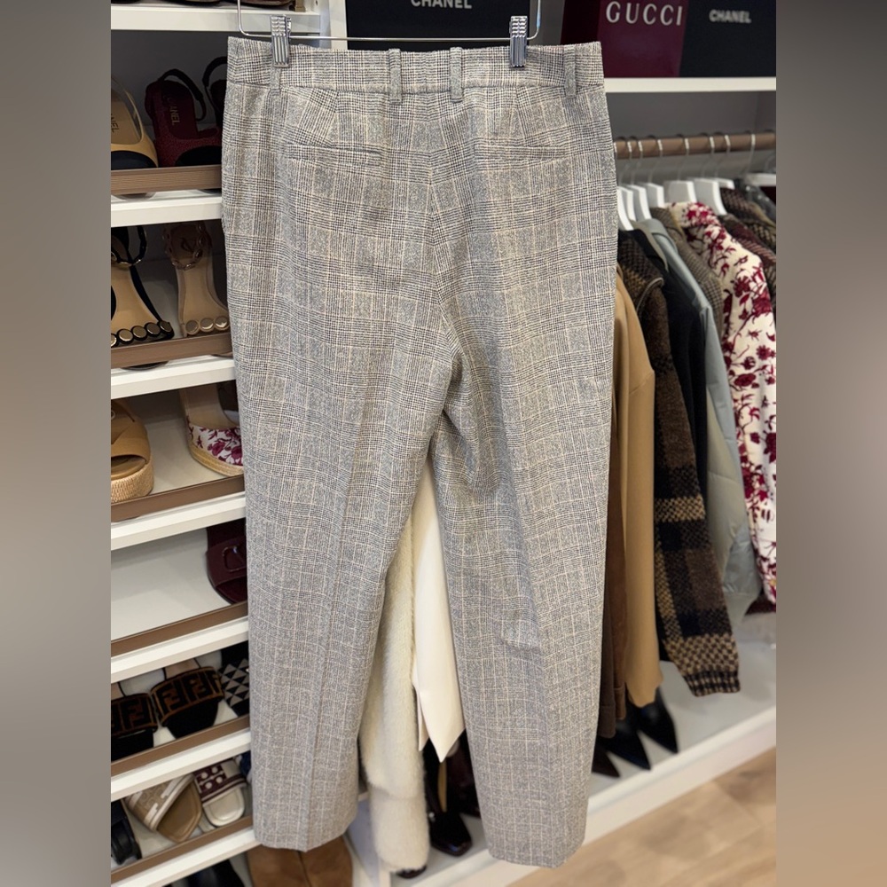 Lafayette 148 New York Sullivan Glen plaid wool blend boule’ Wide Leg Pants - Picture 10 of 16